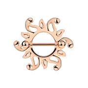 Barbell or rose avec deux boulesTribal soleil