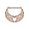 Anneau septum filigrane avec cœur or rose