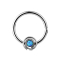 Septum Ring spirale mit Opal blau