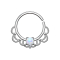 Septum Ring silber filigran mit Opal weiss