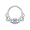 Septum Ring silber filigran mit Opal violett
