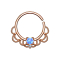 Septum Ring rosegold filigran mit Opal blau