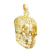 Gold-plated skull net pendant