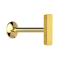 Micro UFO Labret gold-plated internal thread with bar