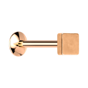 Micro UFO Labret internal thread rose gold with square