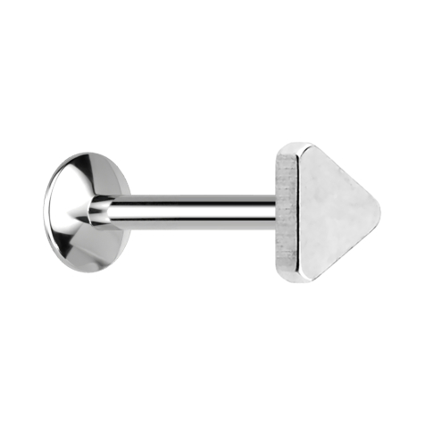 Micro UFO Labret internal thread silver with triangle