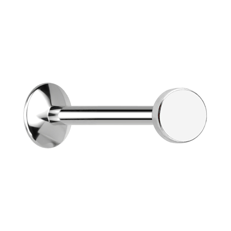 Micro UFO Labret filo interno argento con disco