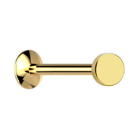 Micro UFO Labret gold-plated internal thread with washer