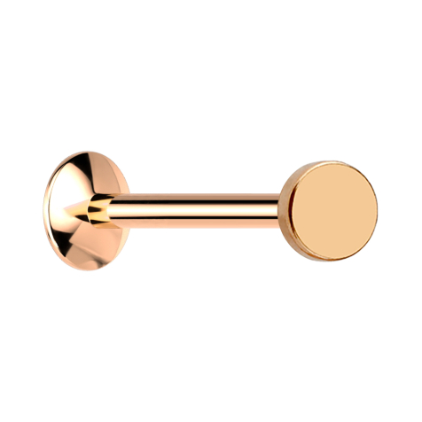 Micro UFO Labret internal thread rose gold with disk