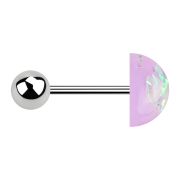 Micro Barbell argent avec boule et dôme...