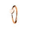 Anello micro piercing con cuore in oro rosa