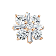 Dermal Anchor rosegold Prinzesschliff