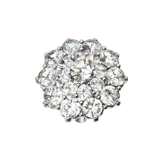 Dermal Anchor argent fleur de cristal