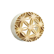 Flared tunnel flower of life made from crocodile wood