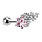 Micro Barbell argent avec boule et étoile filante rose