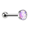 Micro barbell silver with fish scales pink