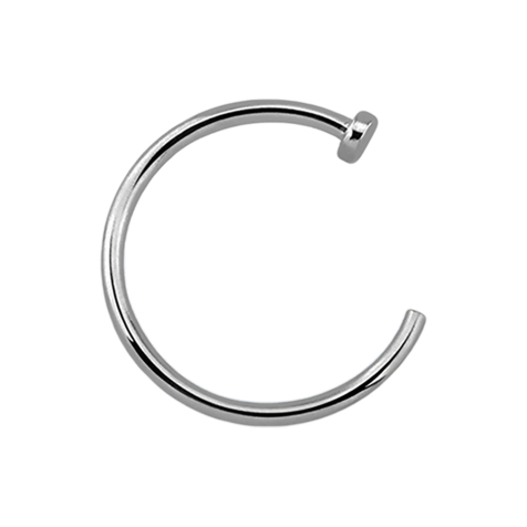 Nose ring open silver