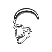 Ohrgewicht Spirale silber Totenkopf