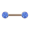 Barbell rose gold with dark blue druse stone