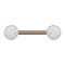 Barbell rose gold with white druse stone