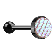 Barbell black with fish scales pink