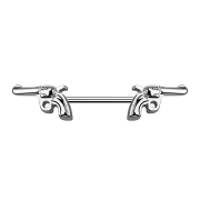 Barbell silver with two turrets