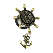 Flared plug ships wheel with anchor