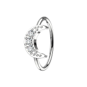 Anello micro piercing argento mezza luna