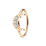 Micro Piercing Ring rosegold Halbmond