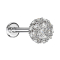 Micro Labret femelle argenté multi boule de cristal