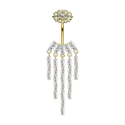 Banane femelle 14k plaqué or lustre