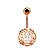 Banane rose or opal glitter avec écailles de poisson