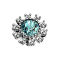 Dermal Anchor argenté double cristal pavé aqua