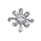 Dermal Anchor argent fleur de cristal long