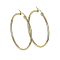 Gold-plated round earring