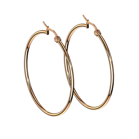 Earring round rose gold