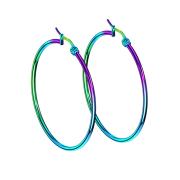 Boucle doreille ronde colorée