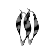 Ohrring schwarz verdreht