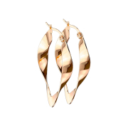 Earring rose gold twisted