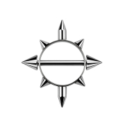 Runder Schild silber mit Cones