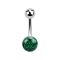 Banana silver with ball and crystal ball green epoxy protective layer