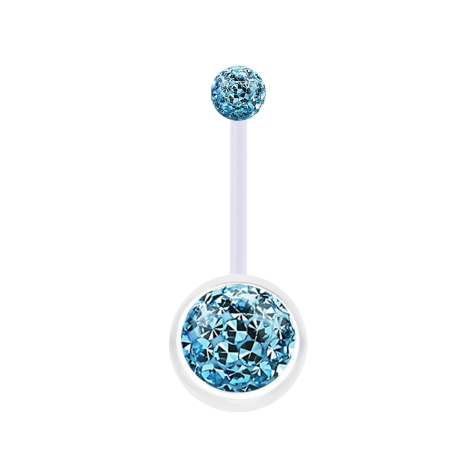 Banane transparent mit zwei Kristallkugeln aqua Epoxy Schutzschicht