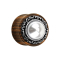 Flared Plug en bois débène tribal et perle
