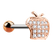 Micro Barbell or rose pomme avec cristal