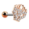 Micro Barbell rose gold flame head