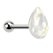 Micro Barbell goccia dargento opalite bianca