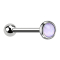 Micro Barbell argent avec pierre époxy violette