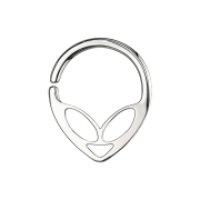 Micro piercing ring silver Alien