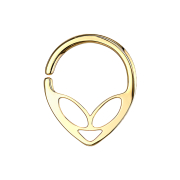 Micro Piercing Ring vergoldet Alien