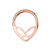Micro piercing ring rose gold Alien